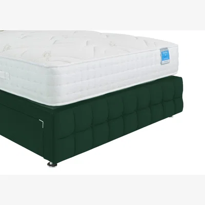 Furniture Village Sleep Story - Dice Footboard - Double - Plush Emerald