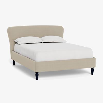 Heal's Heal's Darcey Bed Super King Linen Hessian Tinted Ash Feet - Heal's UK Bedroom Furniture