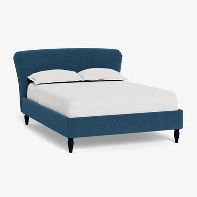 Heal's Heal's Darcey Bed Double Texture Ink Tinted Ash Feet - Heal's UK Bedroom Furniture