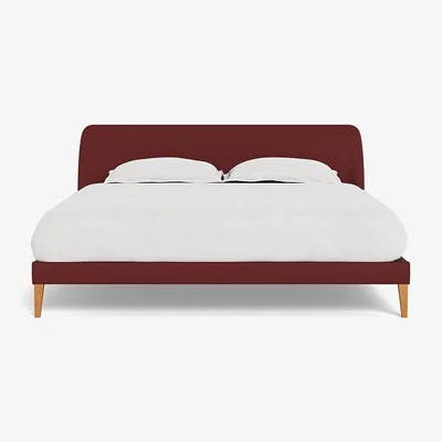 Heal's Heal's Wallis Bedstead Super King Capelo Linen-Cotton Etruscan Red Stained Oak Feet