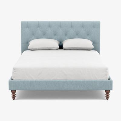 Heal's Heal's Balmoral Bedstead King Smart Linen Mix Duck Egg - Heal's UK Bedroom Furniture