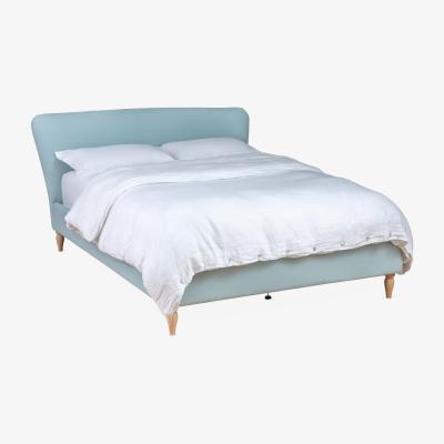 Heal's Heal's Darcey Bed Double Melton Wool Granite Tinted Ash Feet - Heal's UK Bedroom Furniture