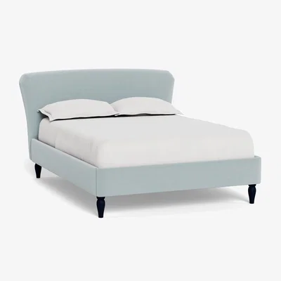 Heal's Heal's Darcey Bed King Brushed Cotton Mist Tinted Ash Feet - Heal's UK Bedroom Furniture