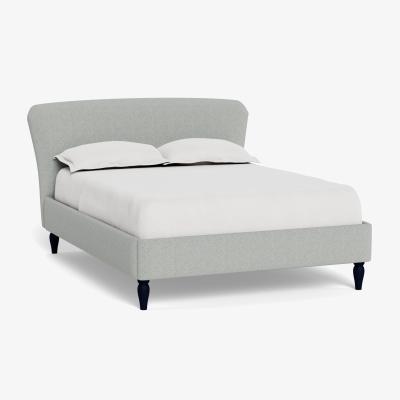Heal's Heal's Darcey Bed King Melton Wool Limestone Black Feet - Heal's UK Bedroom Furniture