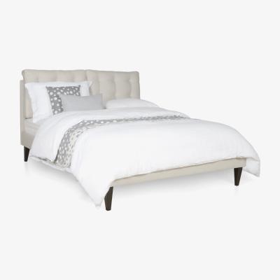 Heal's Heal's Mistral King Bed Smart Linen Mix Navy - Heal's UK Bedroom Furniture