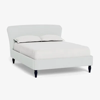 Heal's Heal's Darcey Bed King Broad Weave Tin Black Feet - Heal's UK Bedroom Furniture