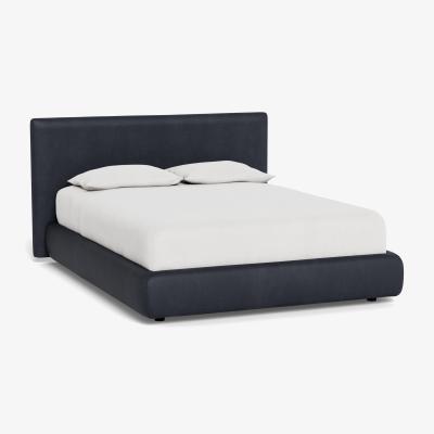 Heal's Heal's Alba Bed Double Marylebone Velvet Smoke - Heal's UK Bedroom Furniture