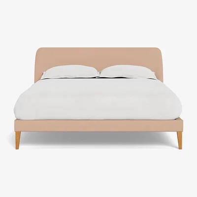 Heal's Heal's Wallis Bedstead King Capelo Linen-Cotton Rosedale Stained Oak Feet