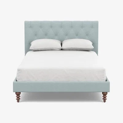Heal's Heal's Balmoral Bedstead King Brushed Cotton Mist - Heal's UK Bedroom Furniture