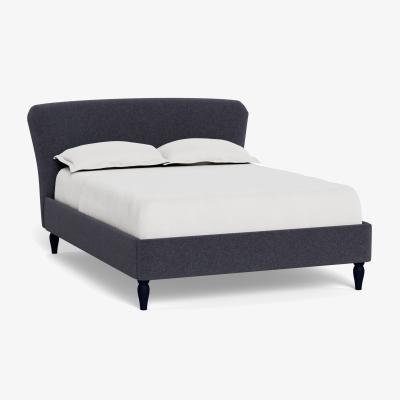 Heal's Heal's Darcey Bed King Texture Soot Natural Feet - Heal's UK Bedroom Furniture