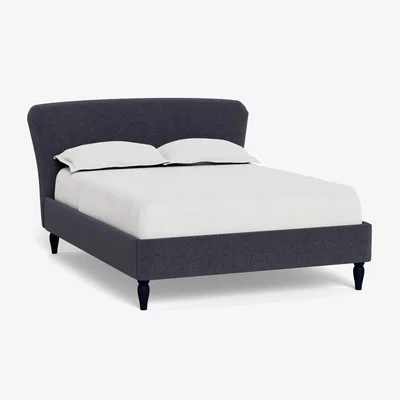 Heal's Heal's Darcey Bed King Texture Soot Natural Feet - Heal's UK Bedroom Furniture