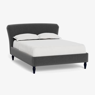 Heal's Heal's Darcey Bed Super King Melton Wool Granite Tinted Ash Feet - Heal's UK Bedroom Furniture