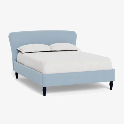Heal's Heal's Darcey Bed King Capelo LinenCotton Sea Shanty Tinted Ash Feet - Heal's UK Bedroom Furniture