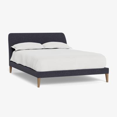 Heal's Heal's Wallis Double Bed Texture Soot Stained Oak Feet - Heal's UK Bedroom Furniture