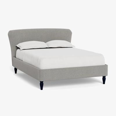 Heal's Heal's Darcey Bed Double Texture Pale Grey Tinted Ash Feet - Heal's UK Bedroom Furniture