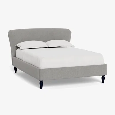 Heal's Heal's Darcey Bed Double Texture Pale Grey Tinted Ash Feet - Heal's UK Bedroom Furniture