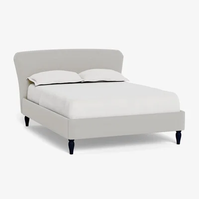 Heal's Heal's Darcey Bed Double Capelo LinenCotton Sea Salt Tinted Ash Feet - Heal's UK Bedroom Furniture