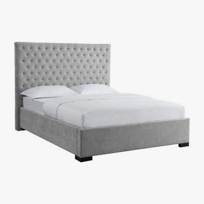 La Redoute Upholstered Chenille Bed with Buttoned Headboard