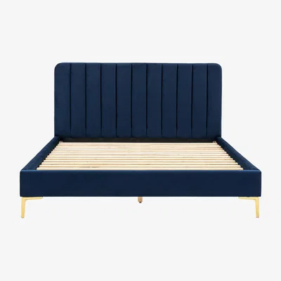 Perch and Parrow Palais King Bedstead in Indigo