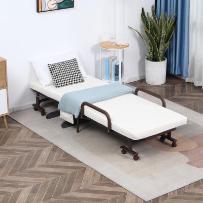 The Range Folding Bed with 8cm Mattress - White