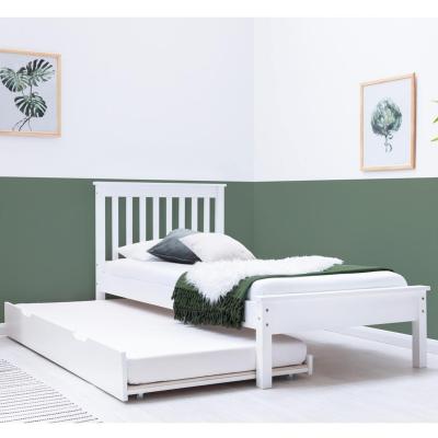 The Range Disley White Wooden Bed Frame With Guest Trundle Bed - White