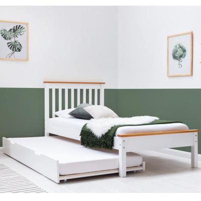 The Range Disley Oak Trim White Wooden Bed Frame With Trundle Bed - White