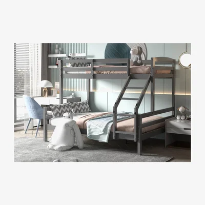The Range Grey Wooden Hopin Triple Bunk Bed - Grey