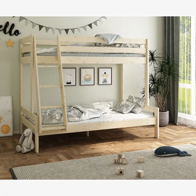 The Range Nora Solid Wood Triple Bunk Bed Natural Pine - Natural Pine