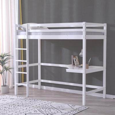The Range Addison White Wooden Loft Style Bunk Bed With Desk - White