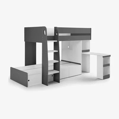 The Range Eclipse Bunk Bed - Charcoal and White