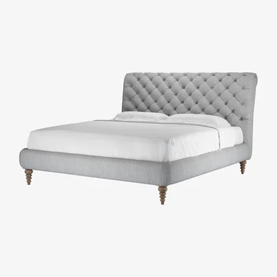 Sofa.com Knightsbridge (No Footboard) Super King Bed in Goodwin Grey Sandgate - sofa.com