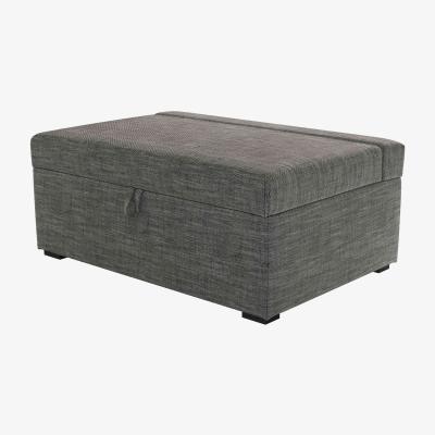 Sofa.com Henry Single Bed in Box in Liquorice Baylee Multi-Tone Viscose Linen