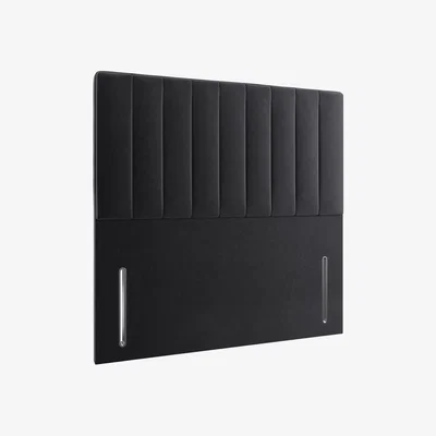 Dunelm Velvet Vertical Stripe Headboard Black