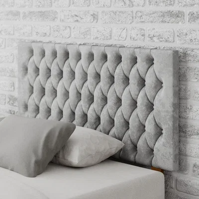 Dunelm Monroe Mirazzi Velvet Headboard Silver