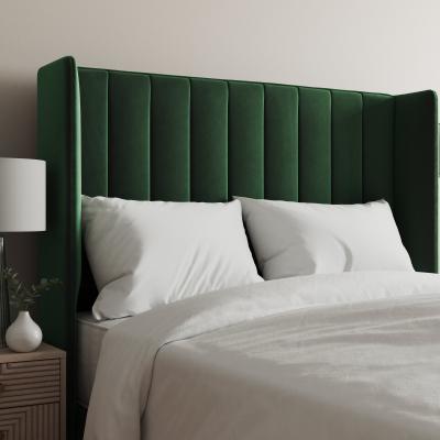 Dunelm Velvet Wing Stripe Headboard Green