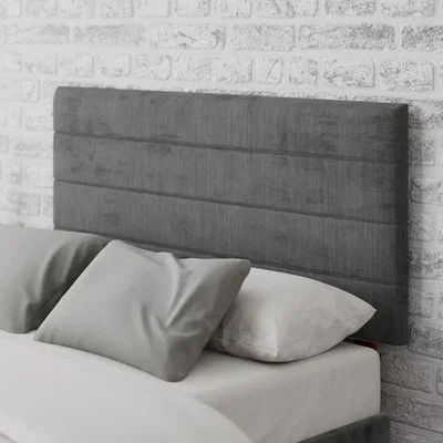 Dunelm Kelly Firenze Velour Headboard Charcoal