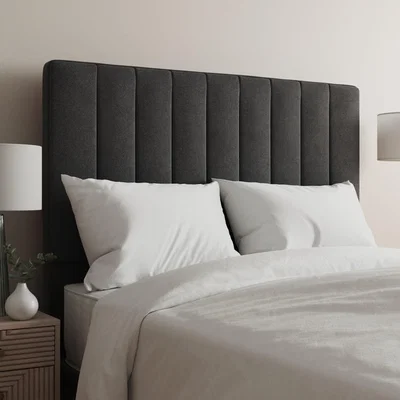 Dunelm Tweed Vertical Stripe Headboard Grey