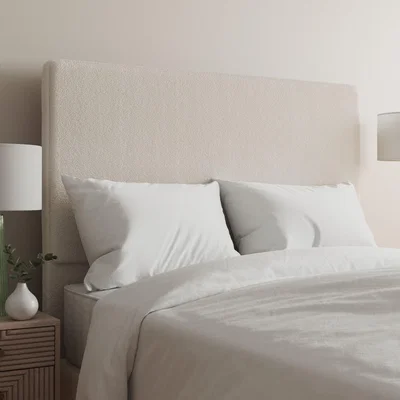 Dunelm Teddy Plain Headboard Cream