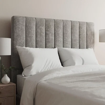 Dunelm Chenille Vertical Stripe Headboard Grey
