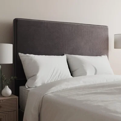 Dunelm Velvet Plain Headboard Grey