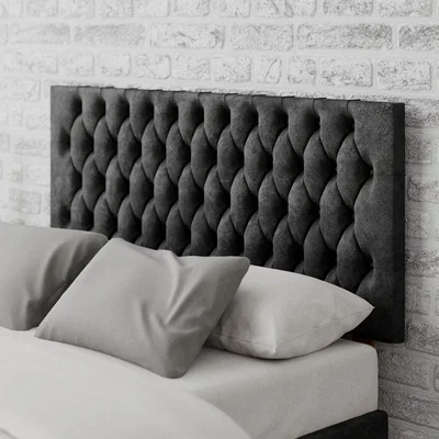 Dunelm Monroe Mirazzi Velvet Headboard Black