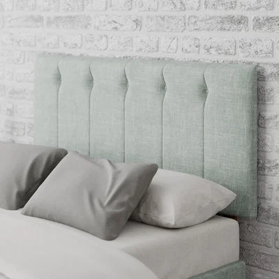 Dunelm Hepburn Pure Pastel Cotton Headboard Duck Egg (Blue)