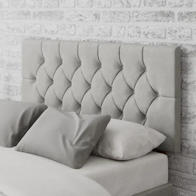 Dunelm Olivier Plush Velvet Headboard Silver