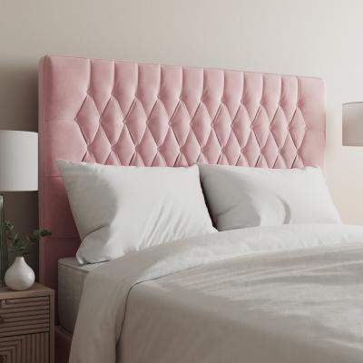 Dunelm Velvet Chesterfield Headboard Blush