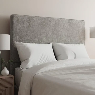 Dunelm Chenille Plain Headboard Grey