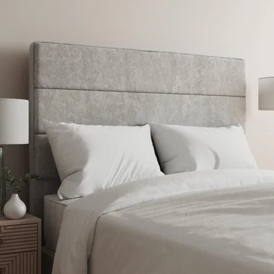 Dunelm Chenille Horizontal Stripe Headboard Grey