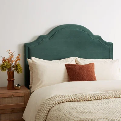 Dunelm Margo Velvet Headboard Green