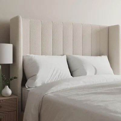 Dunelm Teddy Wing Stripe Headboard Cream