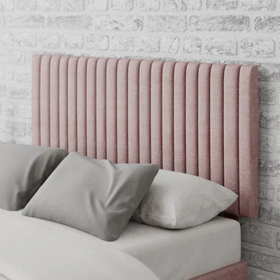 Dunelm Grant Pure Pastel Cotton Headboard Pink