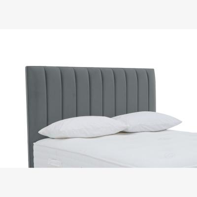 Furniture Village Sleep Story - Dickens Floor Standing Headboard - Double - Plush Arctic Grey